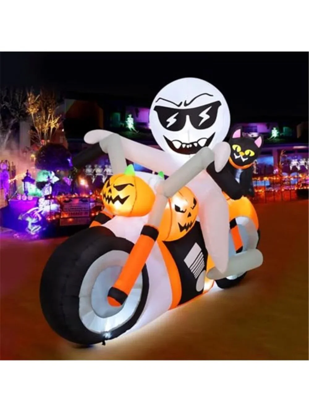6 FT Halloween Inflatables Ghost Outdoor Decorations Blow Up Yard Pumpkin Cat